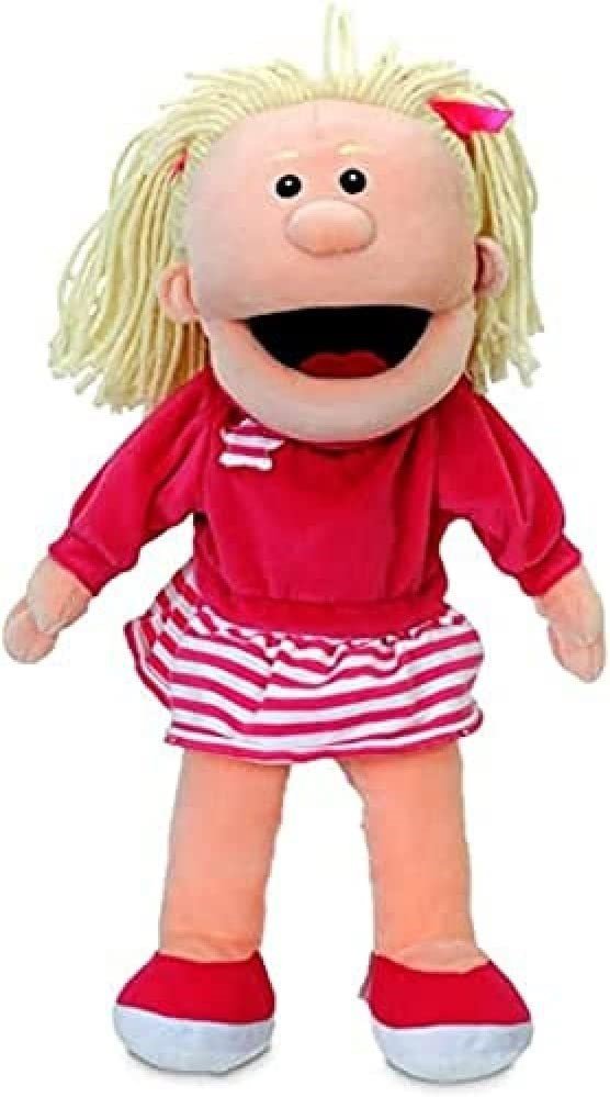 White Girl Hand Puppet With Moving Mouth - ABC School Supplies