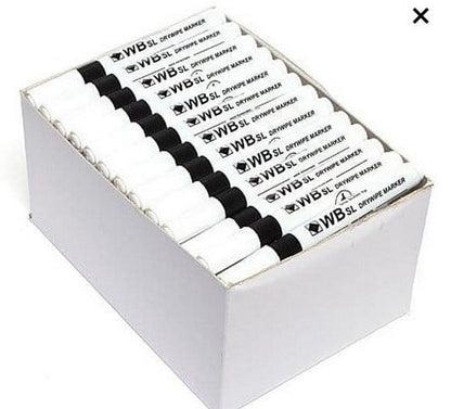Whiteboard Markers Bullet Tip Black Value Pack Of 100 - ABC School Supplies