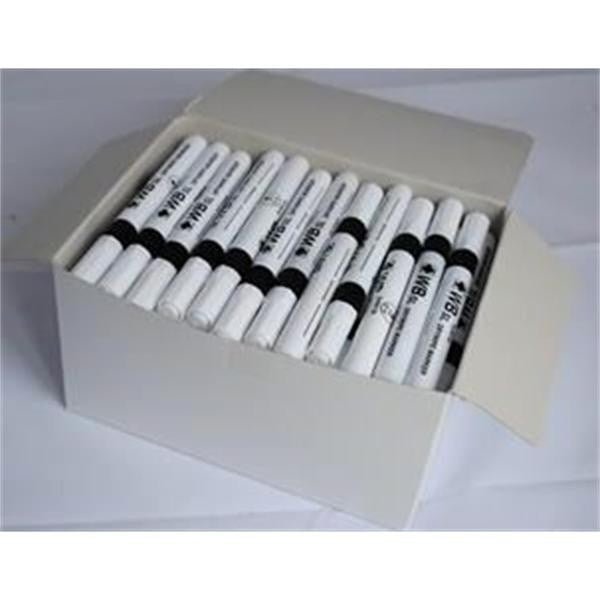 Whiteboard Markers Bullet Tip Black Value Pack Of 100 - ABC School Supplies