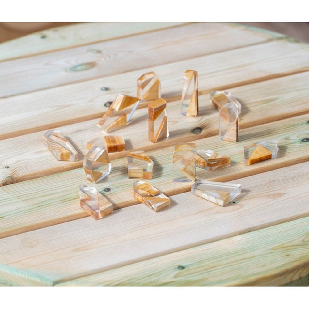 Wood And Resin Loose Parts - 16 Pack - ABC School Supplies