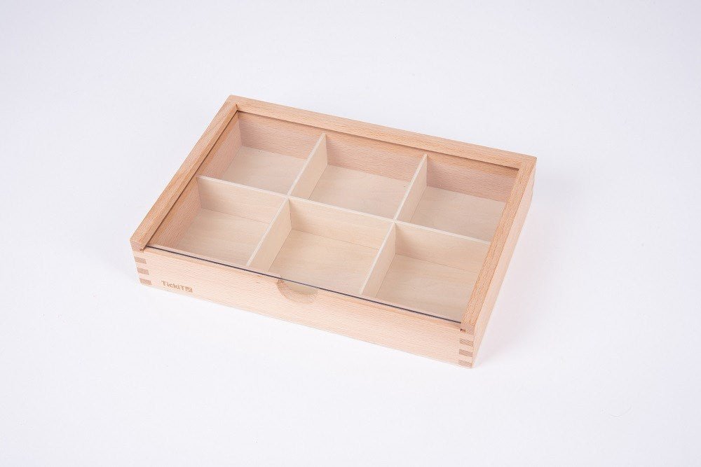 **Wooden 6 Way Sorting Box - ABC School Supplies