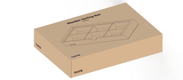 **Wooden 6 Way Sorting Box - ABC School Supplies