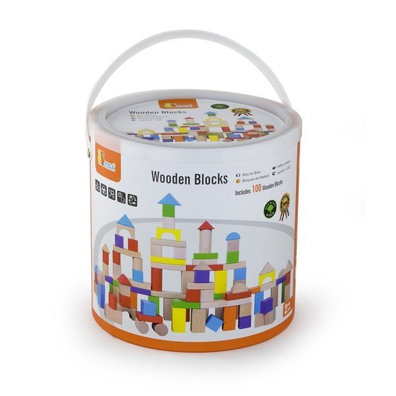 Wooden Blocks Set - 100 Pieces - ABC School Supplies
