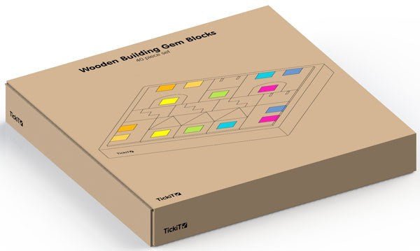 Wooden Building Gem Blocks - ABC School Supplies
