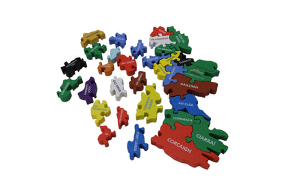 Wooden Counties Of Ireland Jigsaw Puzzle Chunky Pieces - ABC School Supplies