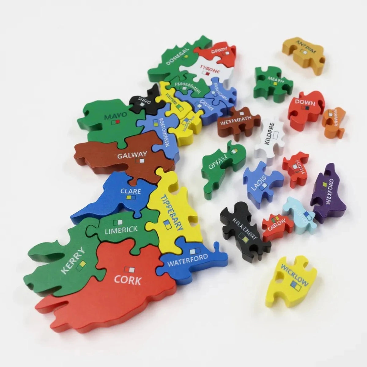 Wooden Counties Of Ireland Jigsaw Puzzle Chunky Pieces - ABC School Supplies