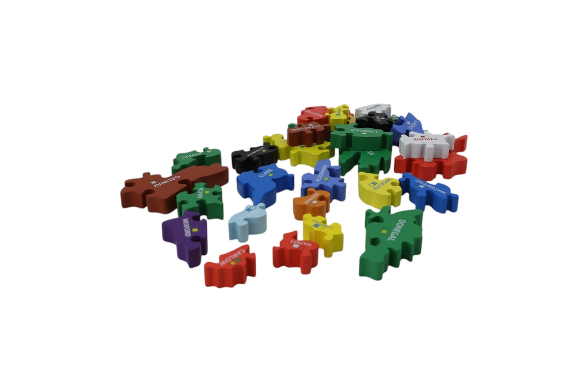 Wooden Counties Of Ireland Jigsaw Puzzle Chunky Pieces - ABC School Supplies