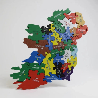 Wooden Counties Of Ireland Jigsaw Puzzle Chunky Pieces - ABC School Supplies