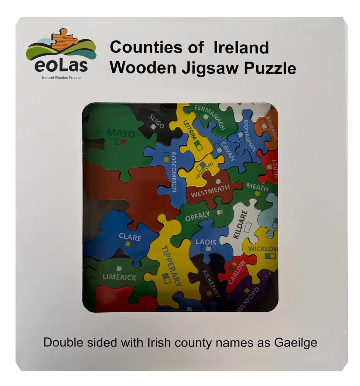 Wooden Counties Of Ireland Jigsaw Puzzle Chunky Pieces - ABC School Supplies