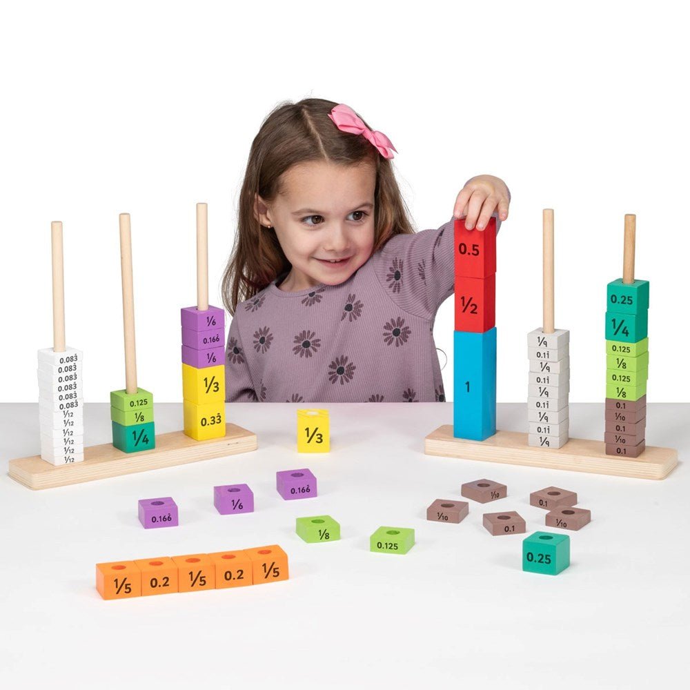 Wooden Fraction and Decimal Towers - ABC School Supplies