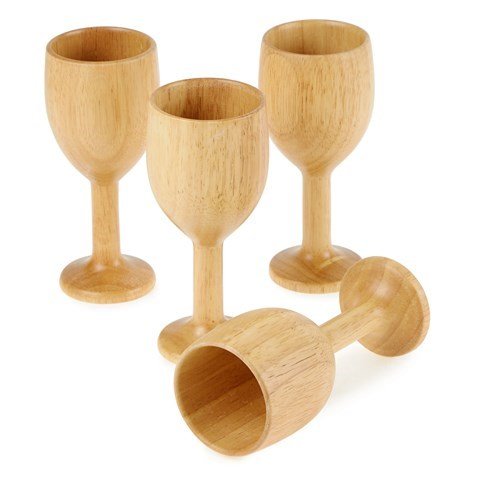 Wooden Goblets Pk 4 - ABC School Supplies