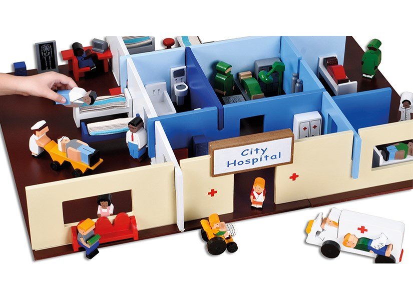 Wooden Hospital Play Set - ABC School Supplies