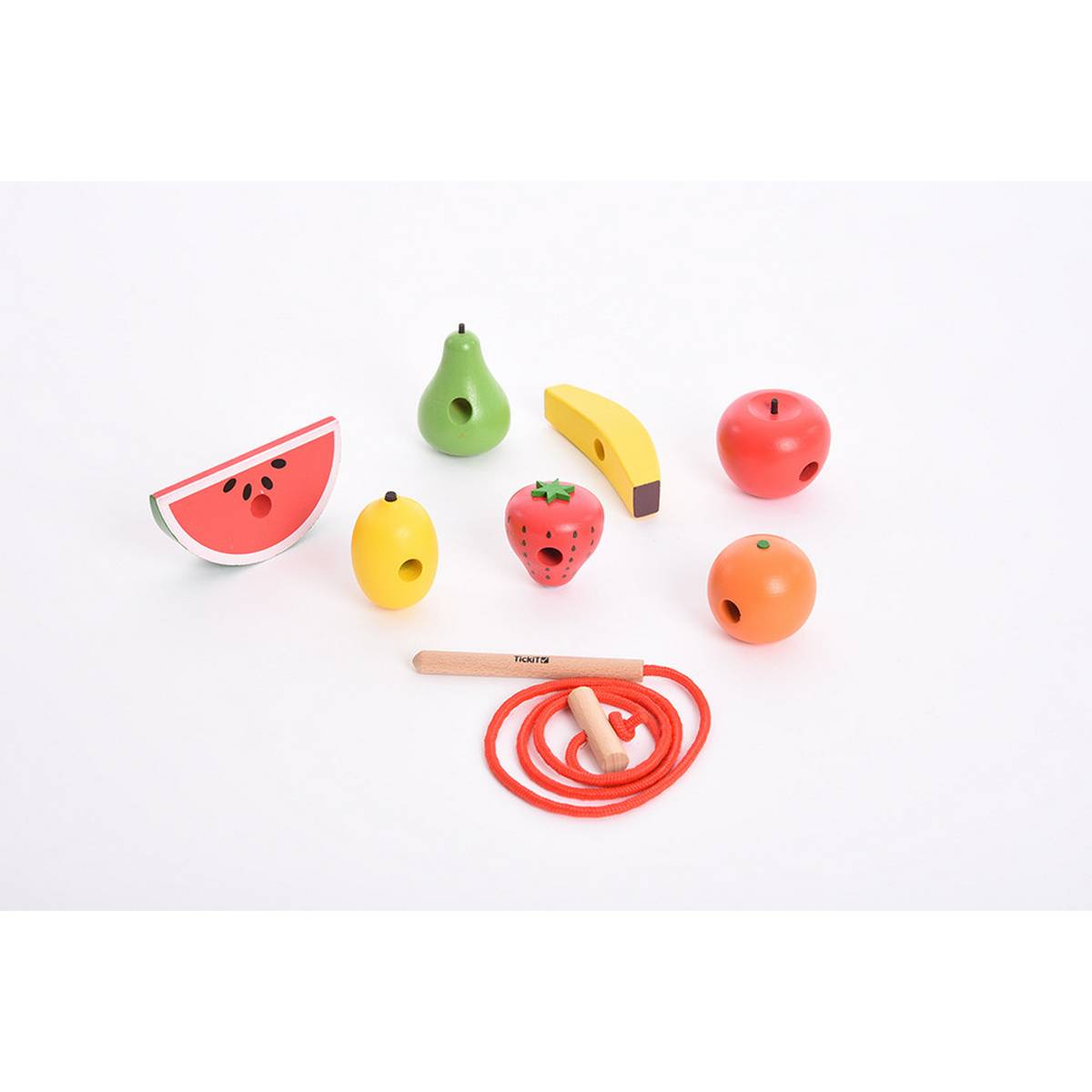 **Wooden Lacing Fruits - Pack Of 8 - ABC School Supplies