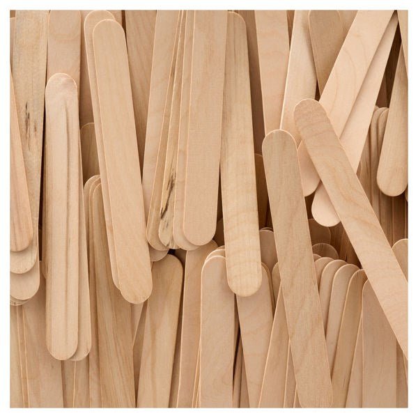 Wooden Lollipop Sticks - Jumbo - Plain - Pack Of 200 - ABC School Supplies