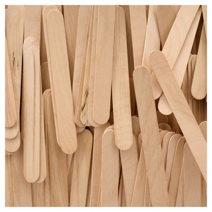 Wooden Lollipop Sticks - Jumbo - Plain - Pack Of 200 - ABC School Supplies