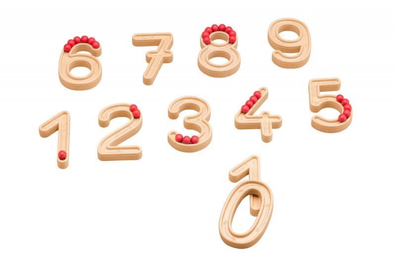 Wooden Numerals Set Of 11 - ABC School Supplies