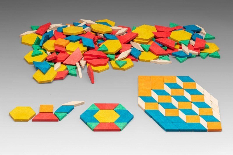 Wooden Pattern Blocks Set of 250 - ABC School Supplies