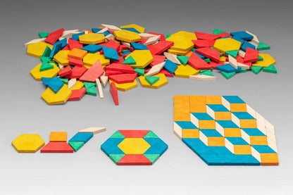 Wooden Pattern Blocks Set of 250 - ABC School Supplies
