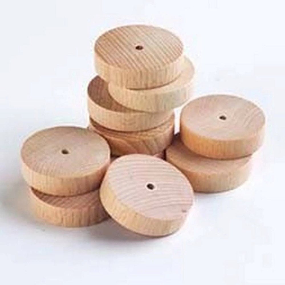 **Wooden Plain Wheels 50Mm - Pack Of 10 - ABC School Supplies