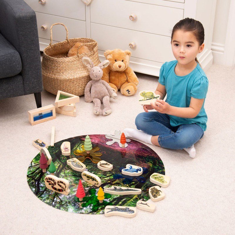 Wooden Reptile & Amphibian Blocks - 15 Pack - ABC School Supplies