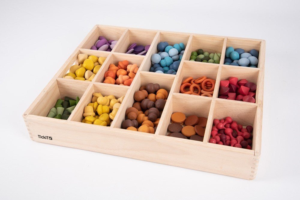 Wooden Sorting Tray - 14 Way - ABC School Supplies
