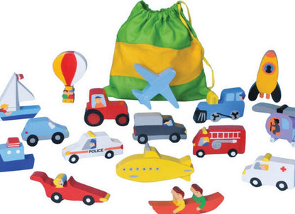 Wooden Transport Play Set - ABC School Supplies