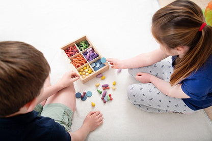 **Wooden Treasures Sorting Set - ABC School Supplies