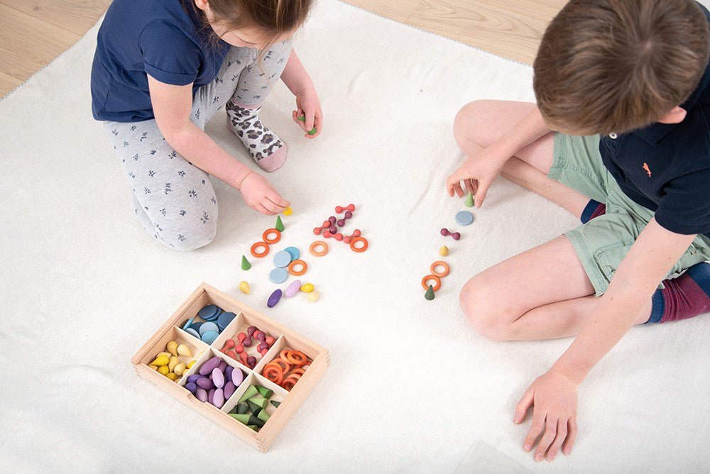 **Wooden Treasures Sorting Set - ABC School Supplies