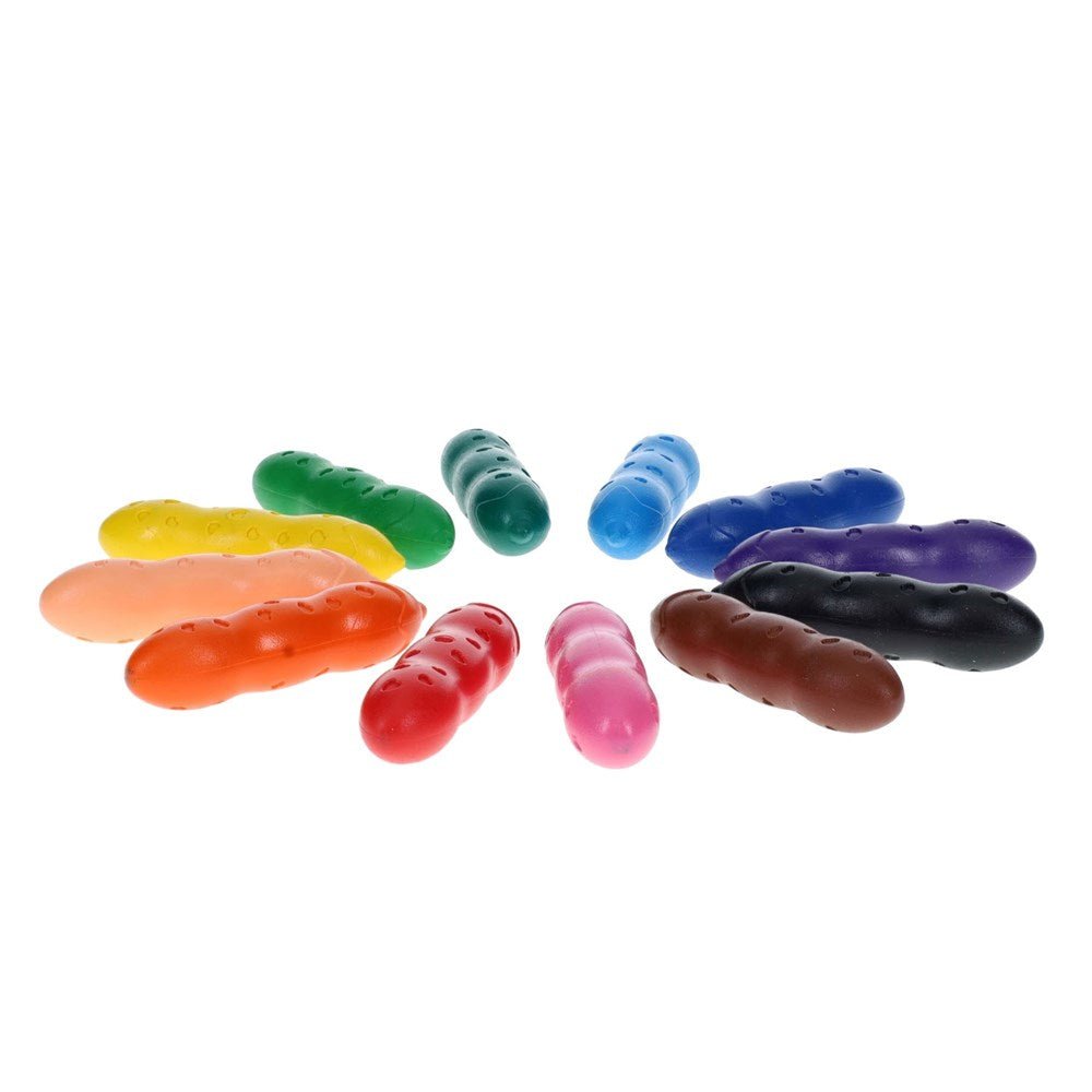 World of Colour 12 Pack Washable Little Peacasso Crayons - ABC School Supplies