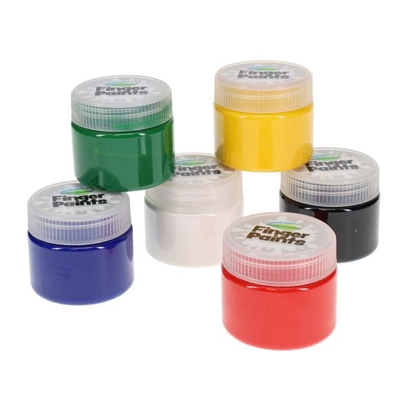 World Of Colour 6X100Ml Finger Paints - ABC School Supplies