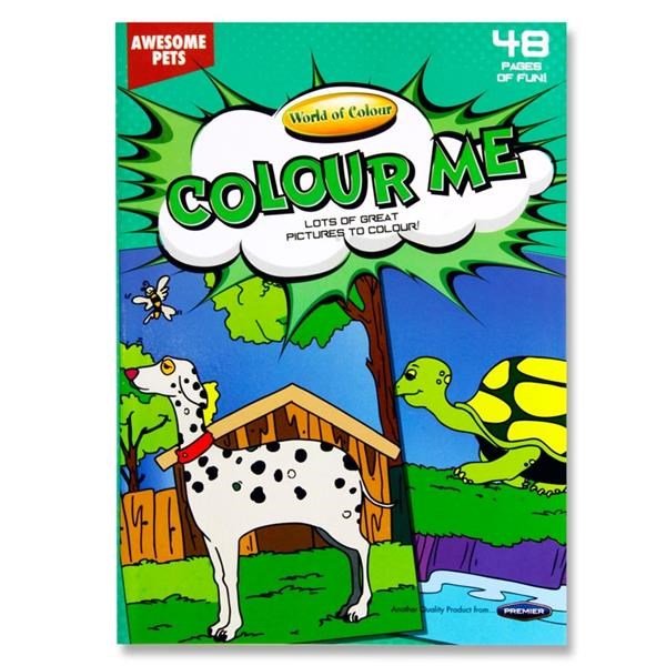 World Of Colour A4 48Pg Colouring Book - Pets - ABC School Supplies