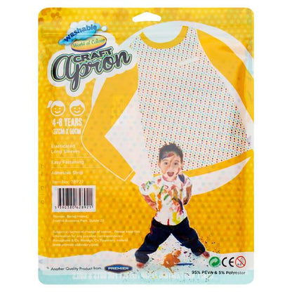 World Of Colour Art Apron Medium - Age 4-8 Years - ABC School Supplies