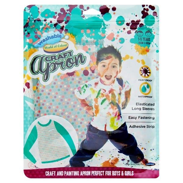 World Of Colour Art Apron Small - Age 1-5 Years - ABC School Supplies