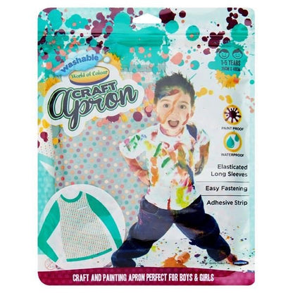 World Of Colour Art Apron Small - Age 1-5 Years - ABC School Supplies