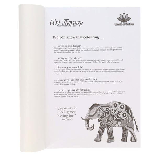 World of Colour Art Therapy Adult Colouring Book - ABC School Supplies