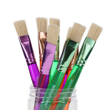 World Of Colour Big Grippers Paint Brush - Flat Head Value Tub Of 30 - ABC School Supplies