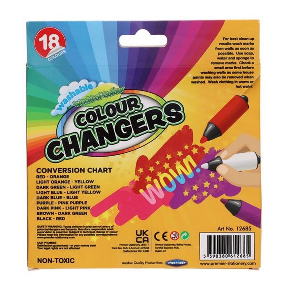 World Of Colour Colour Changers Magic Markers Pack Of 10 - ABC School Supplies