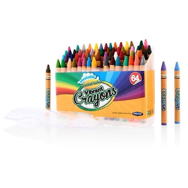 World of Colour Crayons Box of 64 - ABC School Supplies