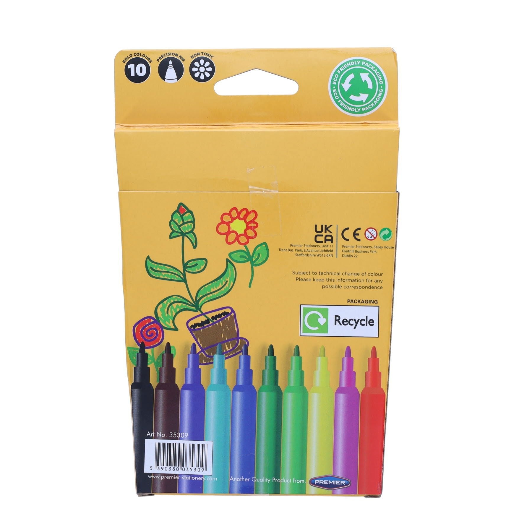World of Colour Felt Tip Markers Set of 10 - ABC School Supplies
