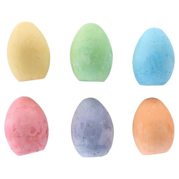 **World of Colour Playground Chalk Eggs Pack of 6 - ABC School Supplies