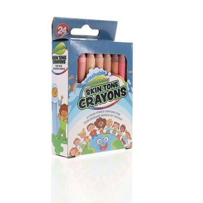 World Of Colour Skin Tone Crayons Pack Of 24 - ABC School Supplies