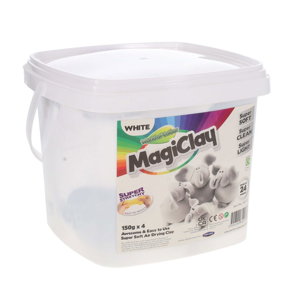World Of Colour Tub of 150g White Air Drying Magiclay - ABC School Supplies