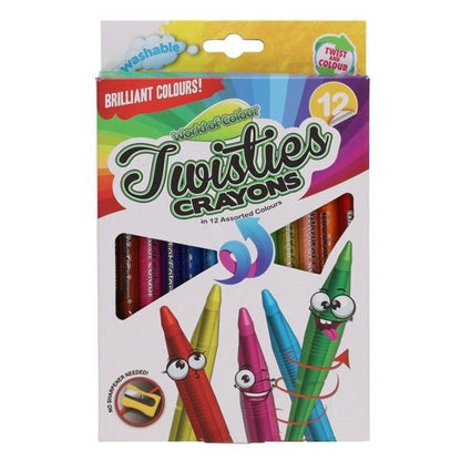 World Of Colour Twisties Crayons Pack Of 12 - ABC School Supplies