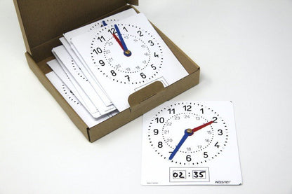 Write - On/Wipe - Off Pupils Clock Set Of 10 - ABC School Supplies