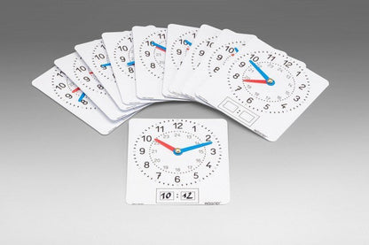 Write - On/Wipe - Off Pupils Clock Set Of 10 - ABC School Supplies