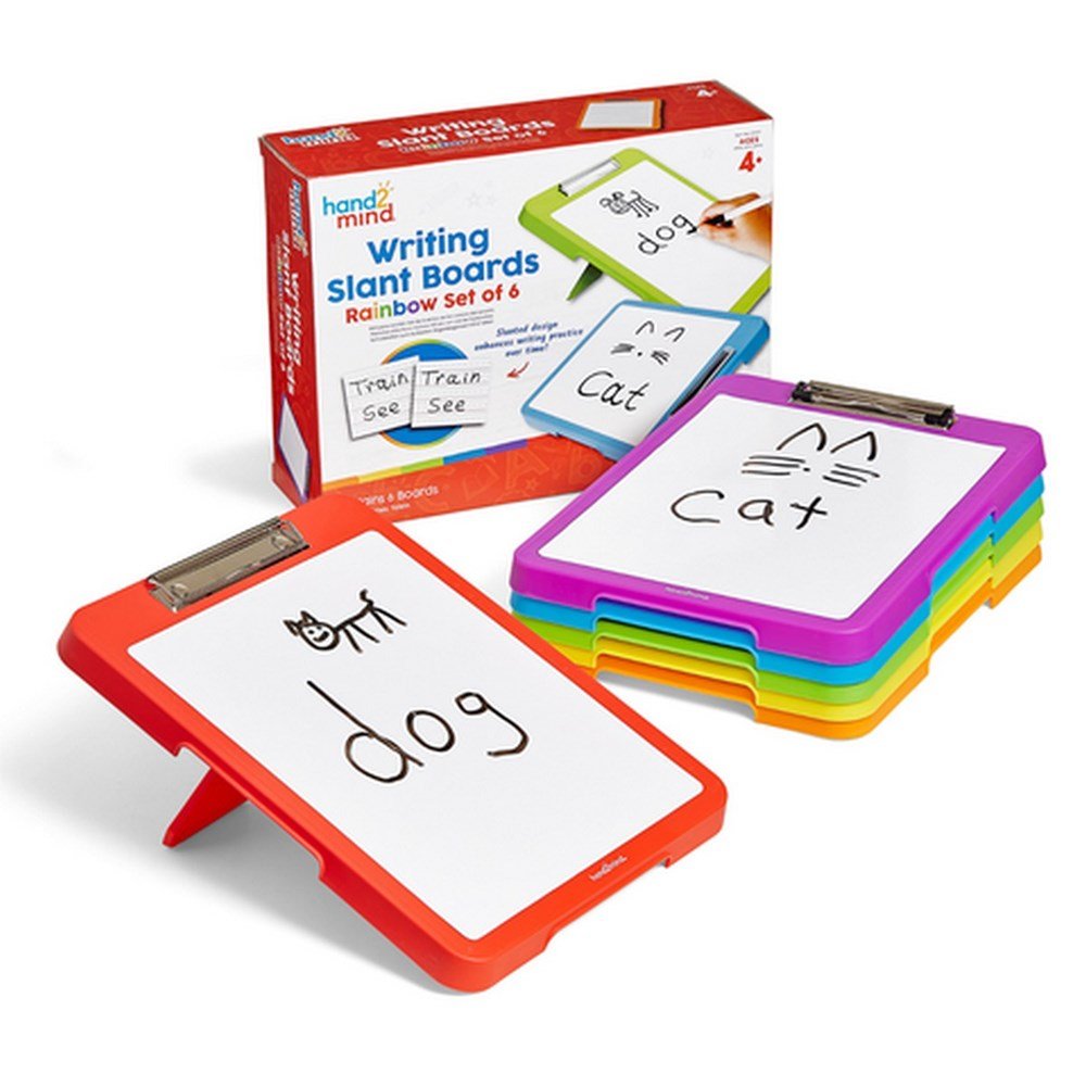 Writing Slant Boards Rainbow Set of 6 - ABC School Supplies