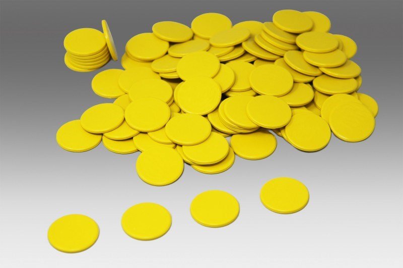 Yellow Counters Pack Of 100 - ABC School Supplies