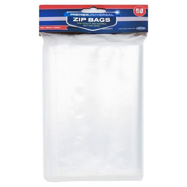 Zip Bags - 150x210mm Pack of 50 - ABC School Supplies